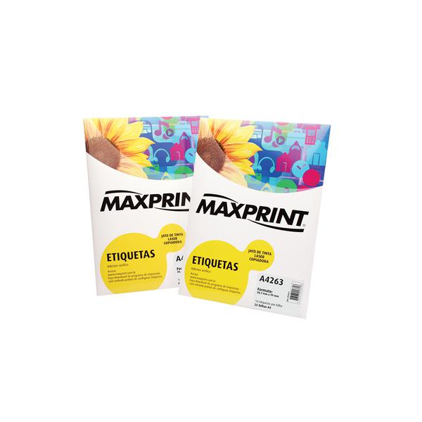 Etiqueta para Impressora a Laser com 100 Folhas 106,36X138,11 493507 - Maxprint - Maxprint