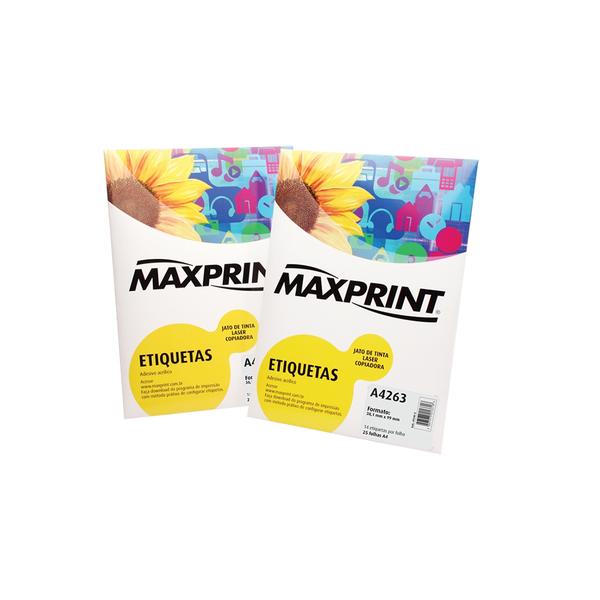 Etiqueta para Impressora a Laser com 100 Folhas 44,4X12,7 492223 - Maxprint - Maxprint