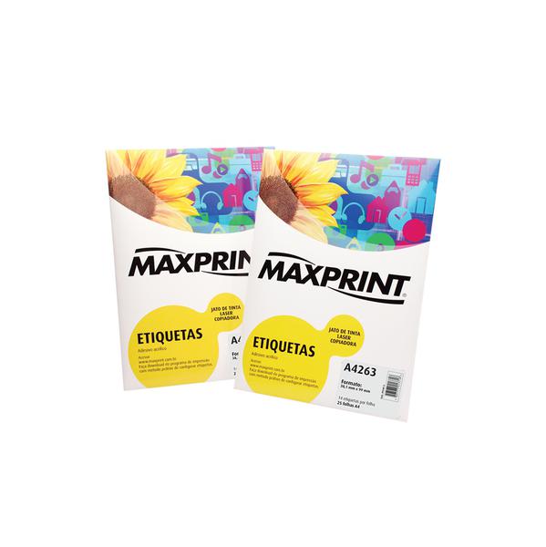Etiqueta para Impressora a Laser com 100 Folhas 25,4X66,7 492166 - Maxprint - Maxprint