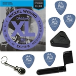 EXL115 Daddario Cordas De Guitarra 011 049 Nickel Wound + Kit De Acesórios IZ2