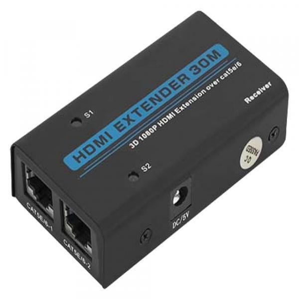 Extensor de HDMI 1080P 3D com LAN RJ45 30m CB0332 Preto Rontek
