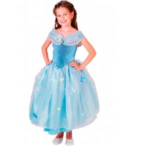 Fantasia Cinderela Infantil Luxo Princesas Disney - G