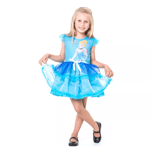 Fantasia Infantil Princesa Cinderela Pop (P 3 a 4 Anos, Sim)
