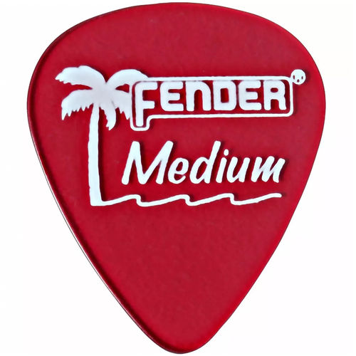 Fender Palheta California Clear Média Vermelha (pct/12)