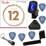 Fender Phosphor Bronze 012 Cordas Violão Aço Light 60L + Kit IZ2