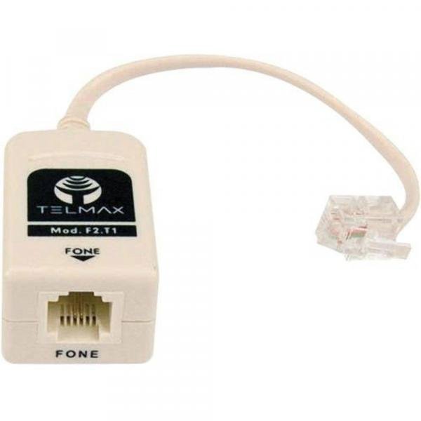 Filtro ADSL Telmax F2-T1 Simples Bege Homologado Anatel