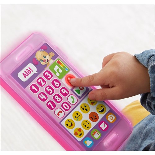 Fisher Price Telefone com Emojis Rosa - Mattel
