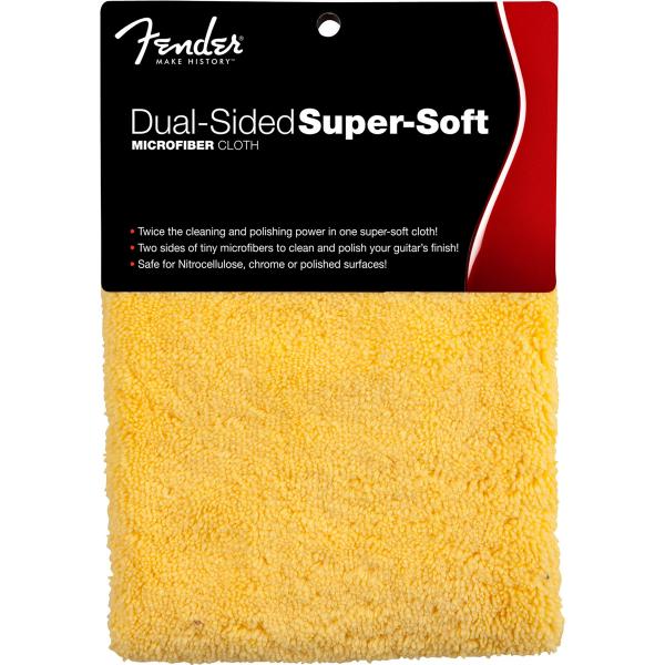 Flanela para Limpeza Fender Dual Sidedsuper Soft Microfibra Amarela