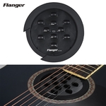 Flanger FS-08 Guitarra Soundhole Sound Hole Cover Block Feedback Buffer Preto para EQ Acoustic Folk Guitars