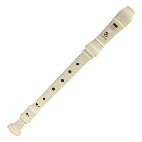 Flauta Doce Germanica com Bag e Vareta de Limpeza GFD 23G Cor Ivory White WH - Giannini
