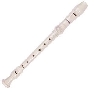 Flauta Doce Germanica Ivory em Dó (C) com Capa Protetora