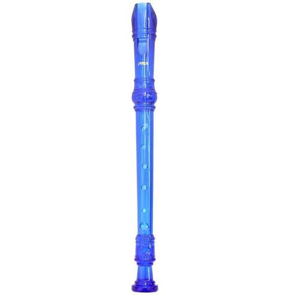 Flauta Doce Phx P8 Germânica Soprano Azul