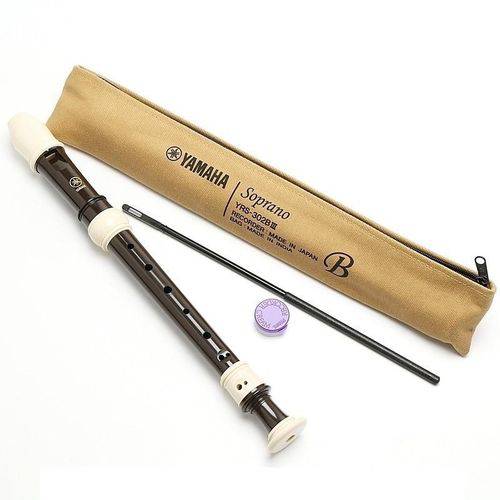Flauta Doce Yamaha Soprano Barítono YRS-302BIII com Bag