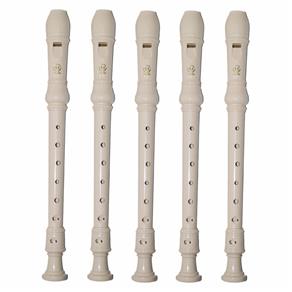 Flauta Doce Yamaha Yrs 24 B Barroca Kit C/5