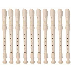 Flauta Doce Yamaha YRS24B Barroca Kit C/ 10 Flautas