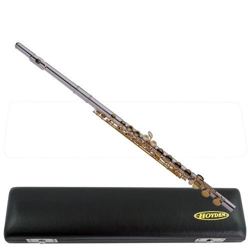 Flauta Transversal em C Dó Hfl-25d Prata/dourada Hoyden