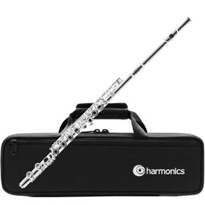 Flauta Transversal em Dó C HFL5237S Prateada Harmonics + Estojo Luxo