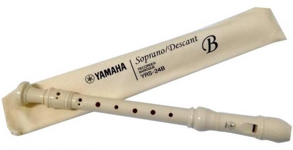 Flauta Yamaha Doce Barroca Soprano em Abs Yrs24b C/ Estojo