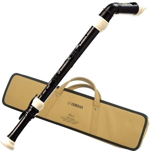 Flauta Yamaha Doce Baixo Barroca em F Resina Abs Yrb-302ll