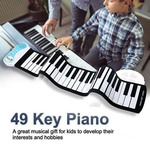 Flex¨ªvel Rolo eletr?nico suave teclado de piano port¨¢til 49 teclas presente para as crian?as