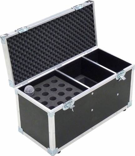 Flight Case para 16 Microfones + Compartimentos Laterais.