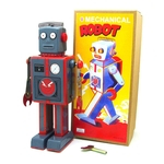 Folha de flandres Nostalgic Clockwork Cadeia Toy Fotografia Props Robot MS384