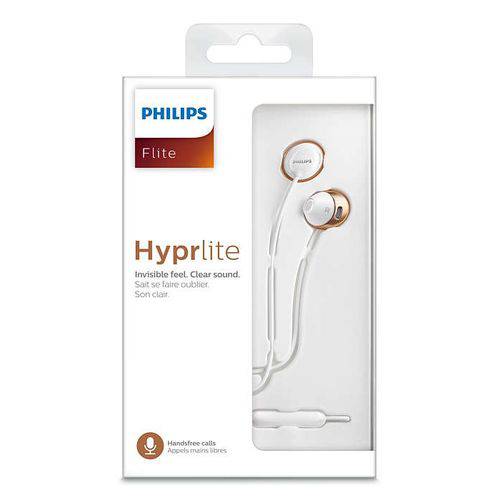 Fone de Ouvido com Microfone Philips SHE4205 Hyprlite Estilo Earbuds Super Leves Som Limpo