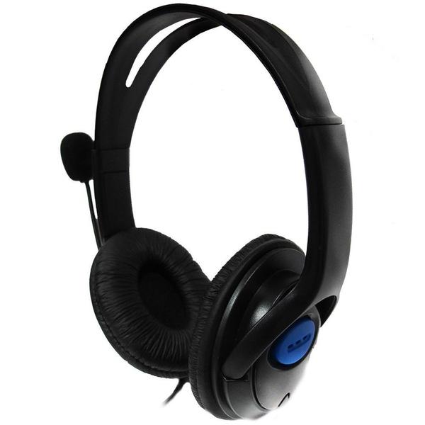 Fone de Ouvido Headset Estéreo para Ps4 Playstation 4 com Microfone - Preto