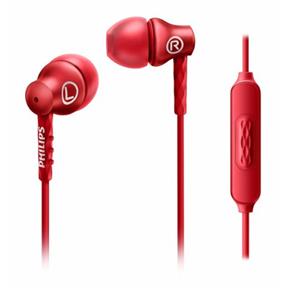 Fone de Ouvido Intra-auricular Philips com Microfone SHE8105RD - Vermelho