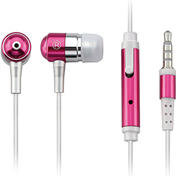 Fone de Ouvido Multilaser Auricular com Microfone Rosa P2