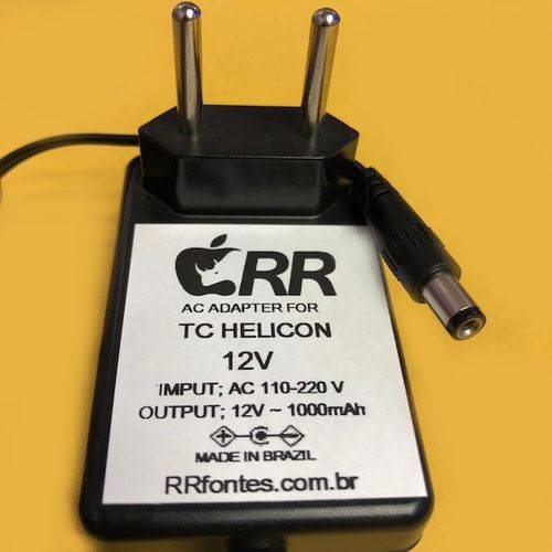 Fonte Carregador 12V para Pedal Pedaleira Tc Electronics Helicon