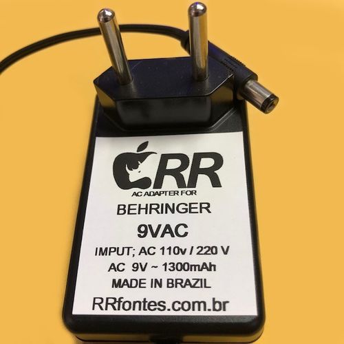 Fonte Carregador Ac 9v Amplificador Behringer Tube Ultragain Mic 100