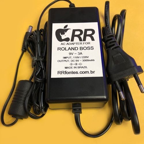 Fonte de Alimentacao Carregador 9V 3A para Roland Mc 50mkii Mc 707 me X Micro Cube Bass Rx