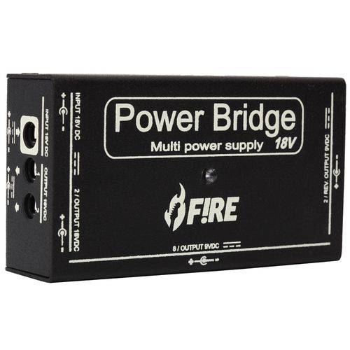 Fonte Fire Power Bridge 9v e 18v P/ 12 Pedais Preta