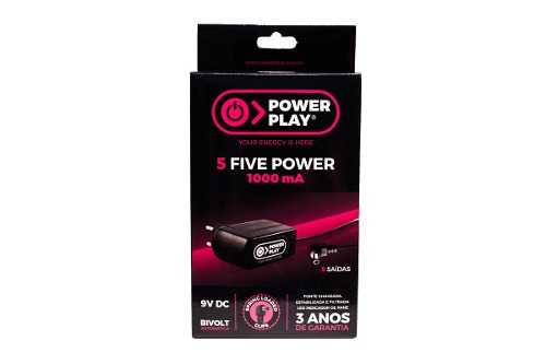 Fonte para Até 5 Pedais - Power Play Five Power 1000ma