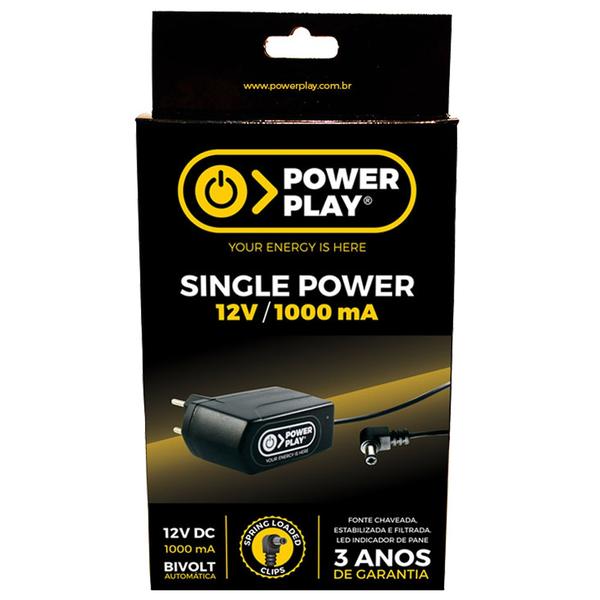 Fonte para Pedal Power Play Single Power 12v P4 1000ma