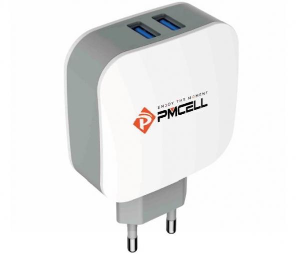 Fonte PMCELL Parede Power com 2 USB 5V 2.4A Bivolt HC23