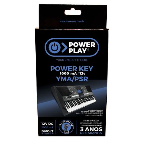 Fonte Power Play Power Key Yma 1amp/12v P/ Toda Linha Psr/e Yamaha