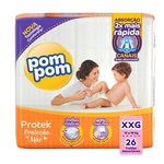 Fralda Pom Pom Protek Proteção de Mãe Mega SXG - 26 Unidades
