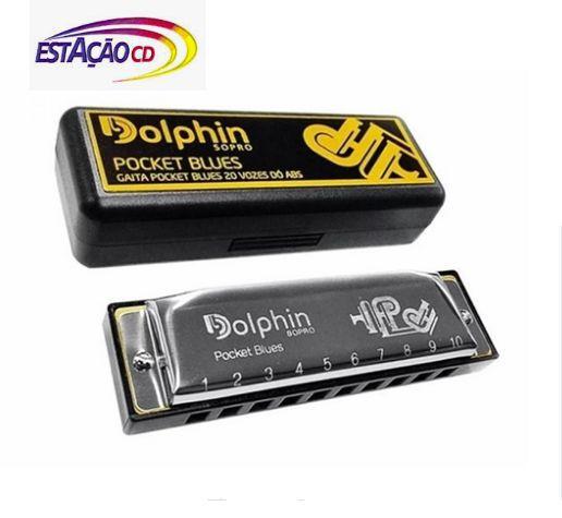 Gaita Diatônica Dolphin Pocket Blues 20 Vozes Afinação em Dó