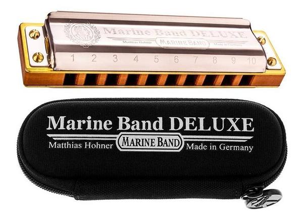 Gaita Harmônica Em Lá Hohner Com Estojo Marine Band Deluxe