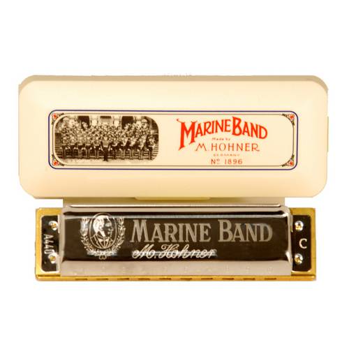 Gaita Hohner Marine Band 1896 Dó C - 20 Vozes Madeira