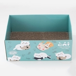 Gato arranhando Box Grinding Garras Scratcher Toy Nest papel ondulado Pad Mat Bed
