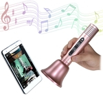 GBTIGER Speaker Bluetooth Microfone sem fio Karaoke KTV Jogador compatível com iPhone inteligente Android Phone