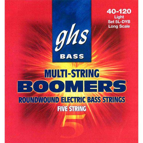 Ghs - Encordoamento de Baixo 5 Cordas Boomers® 5ldyb