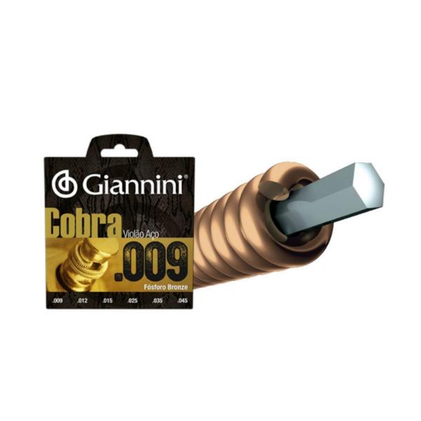 Encordoamento para Violão .009-.045 GEEWAKF - Gianinni - Giannini