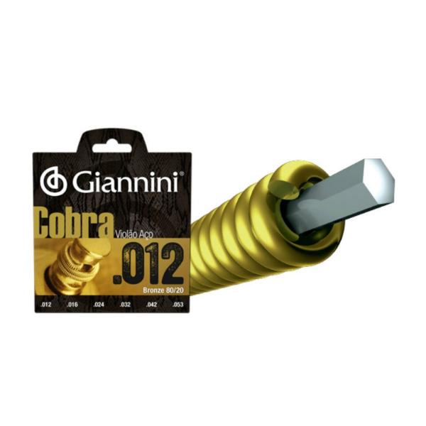 Gianinni - Encordoamento para Violão Aço 012 CA82L - Giannini