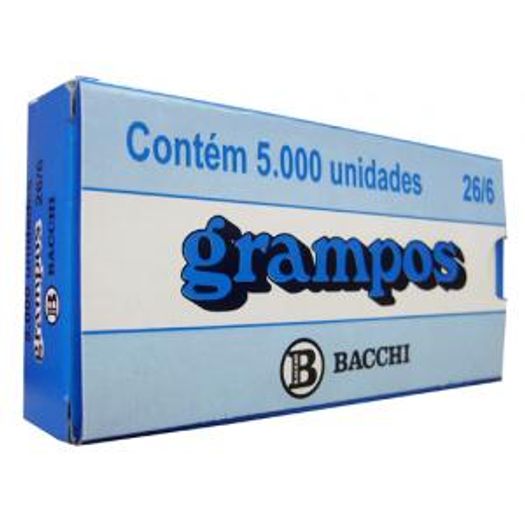Grampo 26.6 C/ 5000 Un Galvanizado Bacchi