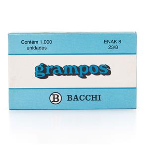 Grampos Enak 8 Galvanizados 23/8 Bacchi com 1000