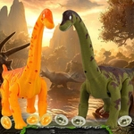 Grande dinossauro eletrônico com luzes e som Crianças função Simular Toy cor aleatória